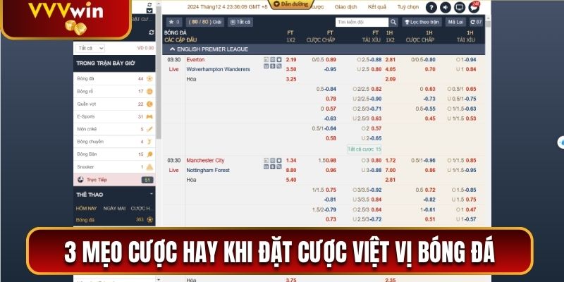 Kèo Việt Vị - Hướng Dẫn Cược Việt Vị Từ A-Z Cho Người Mới 3 3 mẹo cược hay khi đặt cược việt vị bóng đá