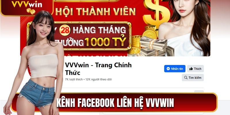 Liên Hệ VVVwin - Hỗ Trợ Khách Hàng 24/7 Chuyên Nghiệp 2 Kênh Facebook liên hệ VVVwin
