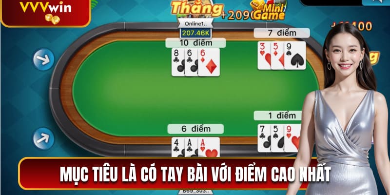 Bài Cào Online - Chinh Phục Game Bài Dễ Nhất VVVwin 2 Mục tiêu của game là có tay bài với điểm cao nhất