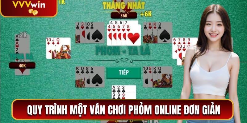 Bài Phỏm Ăn Tiền Online - Trò Chơi Hấp Dẫn Nhất VVVwin 2025 3 Quy trình một ván chơi phỏm online đơn giản